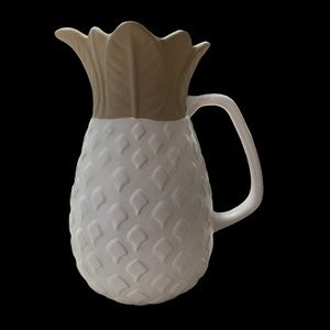 NWT Oasis Pineapple Ceramic Pitcher